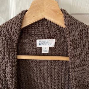 Market & Spruce mocha-color cardigan sweater